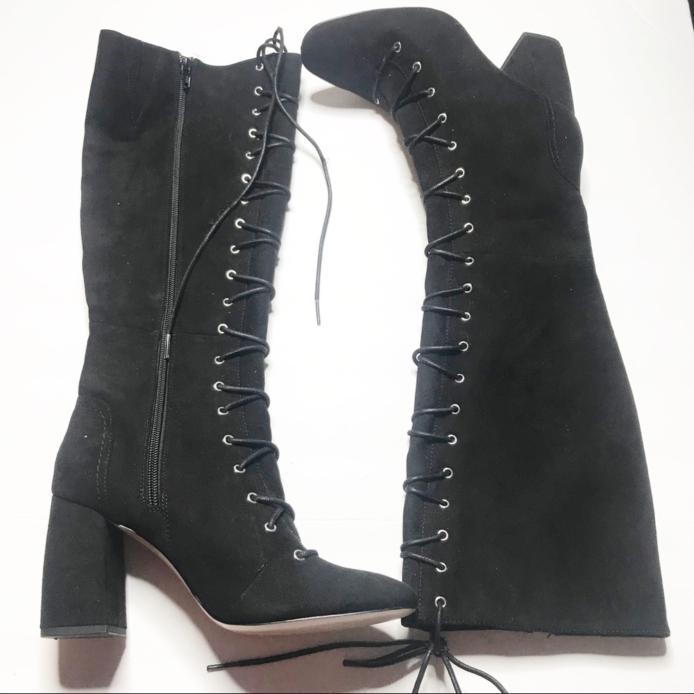 BCBGeneration Addison Lace Up Tall Heeled Boots